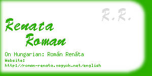 renata roman business card